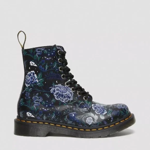 Dr. Martens 1460 Pascal Women's Boots Size 7 (38) Mystic Floral Black Combat - Picture 4 of 15